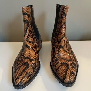 Freda Salvador Embossed Ankle Chelsea Boots